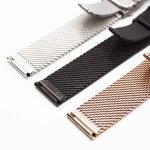 18mm 20mm 22mm mode acier inoxydable milanais nouvelle conception maille bracelet de montre sangle libération rapide en métal maille bracelet femmes hommes