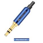 3 pièces Jack 3.5mm R connecteur 3 pôles plaqué or stéréo 3.5mm jack bricolage adaptateur pour écouteurs avec prise arrière pour fixer le câble stable