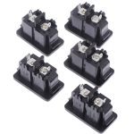 5 pièces AC250V 2.5A 5 pièces 2Pin IEC 320 C8 Montage À Vis D'entrée Prise