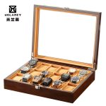18 fentes montre boîte en bois montre-bracelet hommes boîte de rangement horloge/écrin de montre pratique montre bijoux organisateur