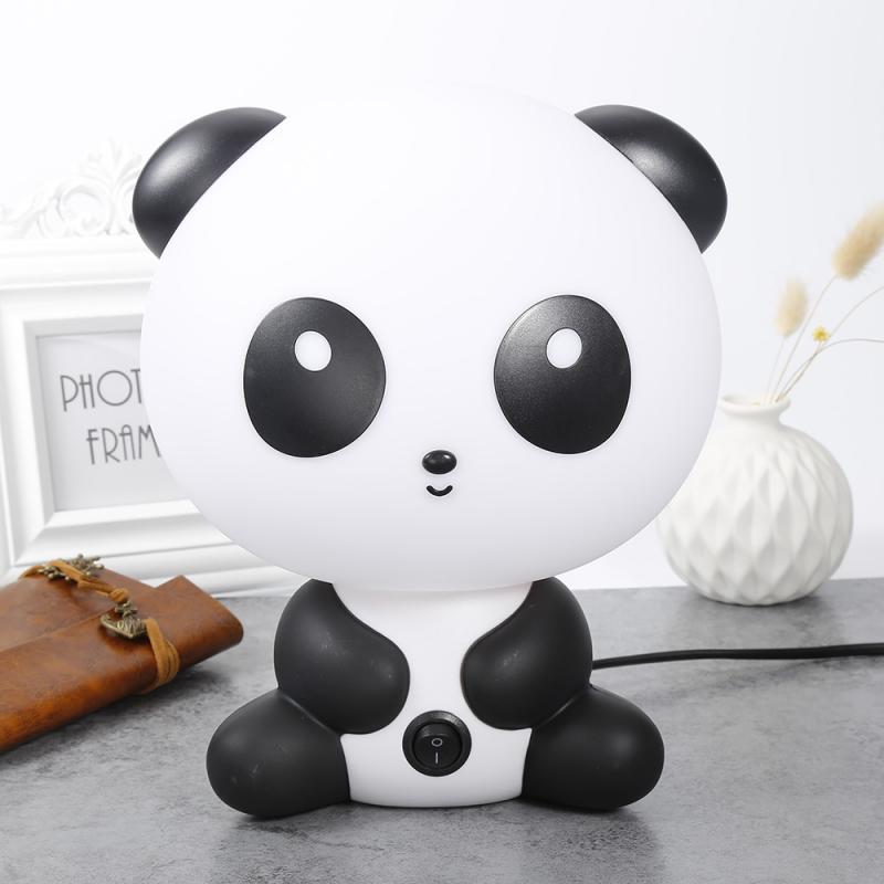 Mignon Panda lampe de Table bébé enfant chambre lampe de chevet dessin animé Animal créatif lumière chaude ménage économie d'énergie