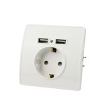 Adaptateur de chargeur mural électrique Standard de l'ue chargeur mural prise de courant allemagne, blanc, 16A, mis à la terre, panneau PC