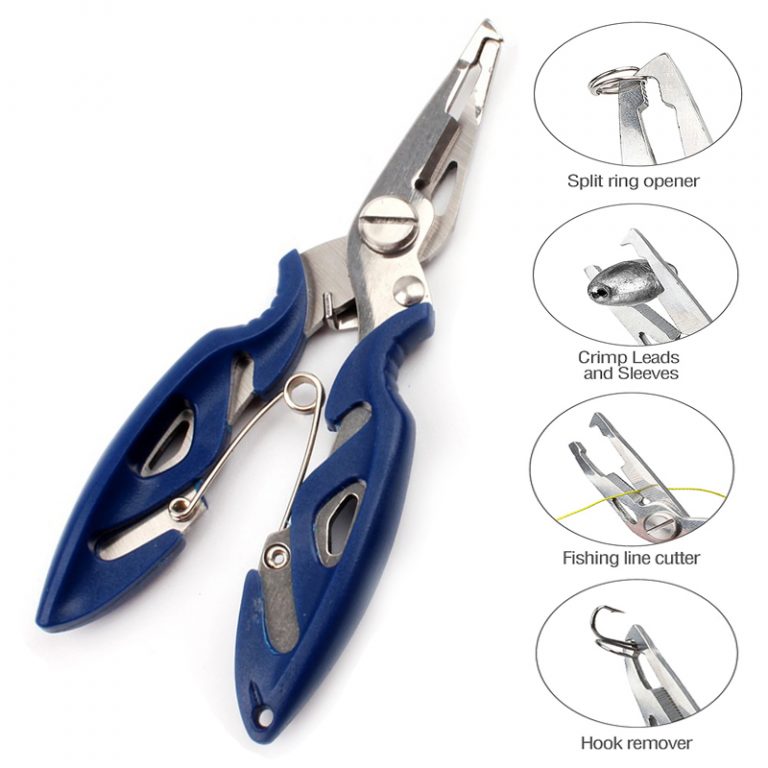 KastKing Cutthroat Pince de pêche 17,8 cm, manche noir, anneau fendu de 17,8 cm