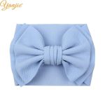 2020 nouveauté grand 7 "cheveux nœuds bandeau gaufre tissu élastique bandes de cheveux bricolage filles cheveux accessoires accessoires de mode