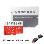 SAMSUNG EVO + Micro SD 32G SDHC 80 mo/s Grade Class10 carte mémoire C10 UHS-I TF/SD cartes Trans Flash SDXC 64 go 128 go pour l'expédition