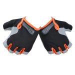 Silicone cyclisme anti-dérapant Anti-sueur hommes femmes demi doigt gants respirant Anti-choc sport gants vélo vélo gant D40