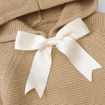Nouveau hiver nouveau-né bébé filles garçons chandails tricotés manteau mignon belle enfant en bas âge enfants veste nœud vêtements d'extérieur manteau automne vêtements