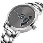 Livraison gratuite femmes mode hommes montres créatives hommes en acier inoxydable Quatrz montres de luxe personnalisé hommes montres horloge