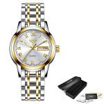 LIGE dame montre de mode femmes montre à Quartz femmes montres Date semaine acier inoxydable femme robe horloge xfcs relogio feminino