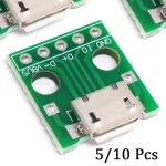10 pièces MICRO USB à DIP adaptateur 5pin connecteur femelle B Type PCB convertisseur platine de prototypage commutateur carte SMT siège mère