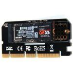 Nouveauté en alliage d'aluminium coque Led carte d'extension Interface adaptateur d'ordinateur M.2 NVMe SSD à PCIE 3.0X16
