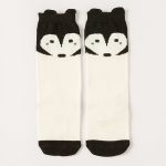 Chaussettes montantes pour bébés filles | Chaussettes noires en coton solide, Tube Long, adorables, pour enfants, chaussures de Sport, pour écoliers de 0 à 6 ans