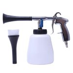 Dispositif d'impulsion d'air Tornado pneumatique pistolet à poussière voiture intérieur pistolet de nettoyage portable pistolet à Air (interface américaine) avec tête de brosse