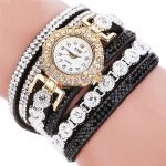Montres à Quartz femmes montres accessoires de luxe mode décontracté analogique Quartz strass Bracelet montre cadeau livraison gratuite Z5