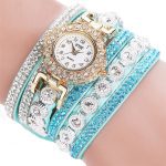 Montres à Quartz femmes montres accessoires de luxe mode décontracté analogique Quartz strass Bracelet montre cadeau livraison gratuite Z5