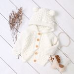 Chandail oreilles de lapin pour nouveau-né | Pull d'hiver, manteau chaud tricot vêtements d'extérieur, pull à capuche à manches longues, pulls à boutons