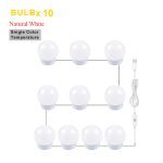 USB LED 5V lampe de maquillage applique murale beauté 2 6 10 14 Kit d'ampoules pour coiffeuse Stepless Dimmable Hollywood vanité miroir lumière