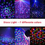 Lampes de fête DJ 3W 3 W, boule de discothèque à rotation sonore activée, éclairage de scène à LED RGB pour les lumières de fête de mariage de noël