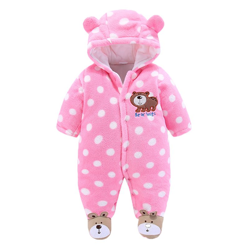 Ensemble Vêtements Bébé Hiver - Grenouillère Manches Longues + Pantalon, Épais Et Chaud, Nouveau-né