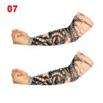 2 pièces bras élastique tatouage manches faux temporaire bas tatouage unisexe UV Protection tatouage manches Nylon gant
