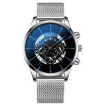 Mode hommes montre en acier inoxydable calendrier de luxe Quartz montres montre professionnelle décontractée pour homme horloge Relogio Masculino