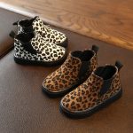 Mode bottes enfants enfants bébé filles garçons léopard hiver chaud chaud bottes courtes chaussures décontractées chaussures pour enfants livraison directe