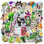 50 pièces drame Rick et Morty dessin animé autocollants voyage planche à roulettes valise guitare bagages ordinateur portable téléphone étanche classique autocollants