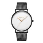 Genève Simple femmes montres haut de gamme en acier inoxydable maille Quartz montres de mode horloge dames Montre Montre Femme