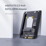 ORICO mSATA à 2.5 pouces SATA 22PIN adaptateur SSD carte pleine taille prise en charge mSATA à SATA3 SSD pour 25X30 mSATA SSD