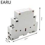 Contacteur AC modulaire pour maison intelligente | 2P 16A 20A 25A 1NO 1NC 2NC 220V/230V 50/60HZ monté sur Rail Din 1 pièce