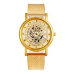 Mode hommes montre à Quartz Imitation montres mécaniques Gel de silice maille ceinture décontracté homme montre-bracelet