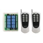 DC12V 8CH sans fil Smart Home télécommande commutateur récepteur relais Module contrôleur TX 8 boutons 433MHz RF émetteur