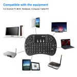 Clavier sans fil rétro-éclairé i8 anglais/russe/espagnol/français Air Mouse Mini clavier 2.4G avec Touchpad télécommande pour TV BOX