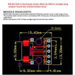 10 pièces MICRO USB à DIP adaptateur 5pin connecteur femelle B Type PCB convertisseur platine de prototypage commutateur carte SMT siège mère