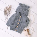 Pudcoco-manteau chaud d'hiver 0-24M | Nouveau manteau chaud pour bébés filles garçons 3D oreilles, capuchon manches longues, tricot joli vêtements d'extérieur 4 couleurs 2019