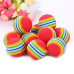 1Pc 3.5cm Boule D'arc-En-Ciel Chien Jouets Mini Mignon Coloré Boule Chien Interactif Jouets Pour Chat Chat Menthe Scratcher Dents Fournitures pour Animaux De Compagnie