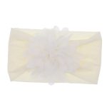 Bandeau pour bébé en mousseline | Gros bandeau avec nœud fleuri, accessoire pour cheveux Turban enfant, nouveau-né fille bambin