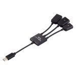 3in1 USB 3.1 type-c à Micro USB 2.0 chargeur de puissance hôte OTG Hub câble adaptateur haute vitesse de charge universelle