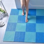 Tapis de bain pvc chaud tapis 30X30cm tapis de massage sécurité tapis antidérapant pour salle de douche WC balcon cuisine plancher Drain couverture pieds coussinet