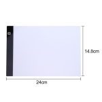 Tablette graphique A4 LED traçage boîte lumineuse conseil Art tatouage dessin Pad Table trois niveaux pochoir affichage 24*14.8cm