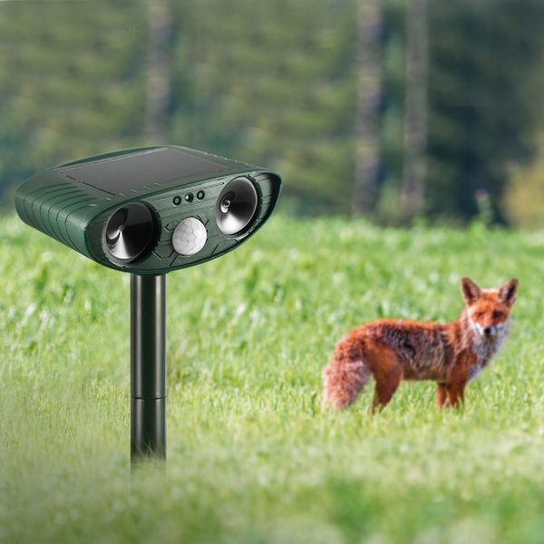 Chat chien répulsif à ultrasons extérieur solaire alimenté et imperméable répulsif Animal dissuasif Scarer antiparasitaire écologique