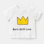 T-shirt manches courtes fille | Vêtements d'été décontractés, en coton, pour bébés garçons