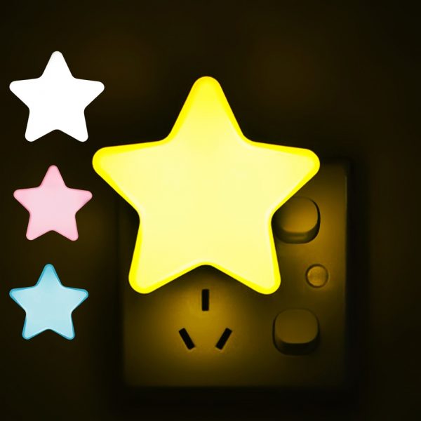 Prise ue/US bébé lampe lumière de couchage capteur contrôle Mini étoile LED veilleuse prise pour chambre d'enfants lampe de chevet