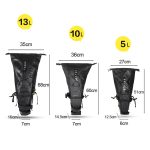 Rhinowalk vélo étanche sac de selle de vélo réfléchissant grande capacité pliable queue arrière sac cyclisme vtt coffre sacoche noir