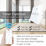 Stores à rideau tactile intelligent WiFi RF | Interrupteur de volet roulant, applications Smart Life, fonctionne avec Alexa Echo Google Home