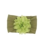 Bandeau pour bébé en mousseline | Gros bandeau avec nœud fleuri, accessoire pour cheveux Turban enfant, nouveau-né fille bambin