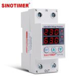 Protecteur de sous-tension 220V 63A | Réglage de la tension V 63A 40A dispositifs de Protection de surtension et de courant, Din Rail