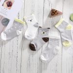 Chaussettes en coton et maille 5 couleurs | Lot de chaussettes printemps et été, pour bébés garçons et filles, chaussettes décontractées et en tissu, pour enfants de 0 à 5 ans