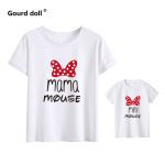 T-shirt maman et mini | Vêtements assortis pour famille, en coton, avec nœud, kawaii, vêtements maman et me, vêtements de petites filles et tenues assorties