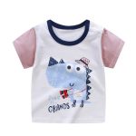 Nouveau-né garçon fille été coton ensembles bébé unisexe dessin animé impression T-shirt Blouse garçons filles à manches courtes pull t-shirt décontracté chemises